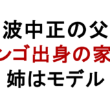 万波中正の父親 コンゴ出身の家族 姉はモデル