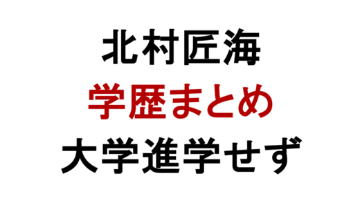 北村匠海の学歴｜出身高校や大学進学しなかった理由