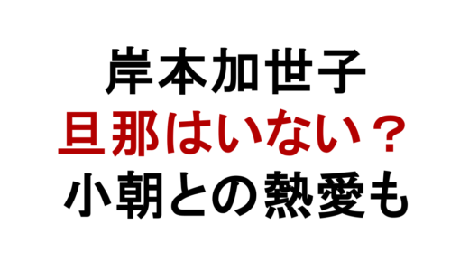 岸本加世子に旦那はいない？結婚歴と春風亭小朝との熱愛・独身の理由